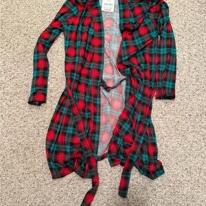 Red and Green Plaid Robe